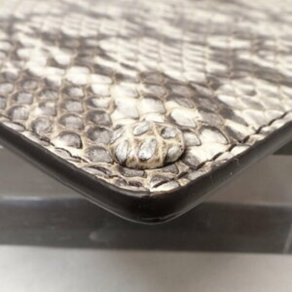 FENDI Accessory Pocket Peekaboo Python Calf Leather Beige Tan Brown main image 4